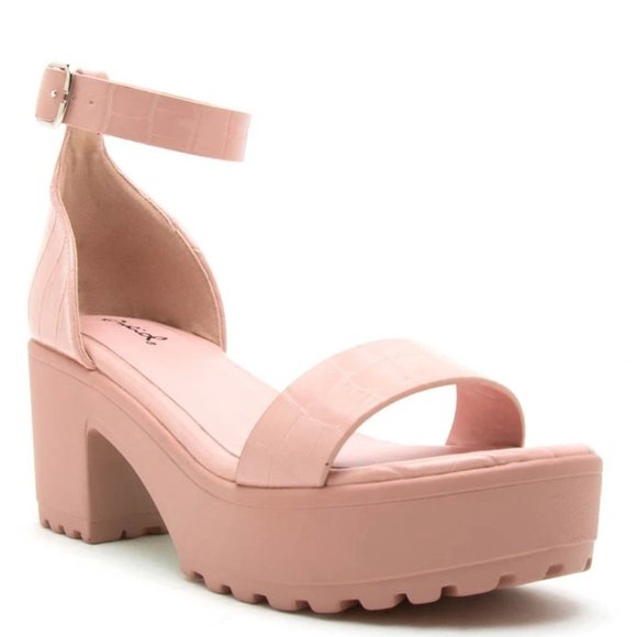 Shoes - Blush Single Band Croc Sandals